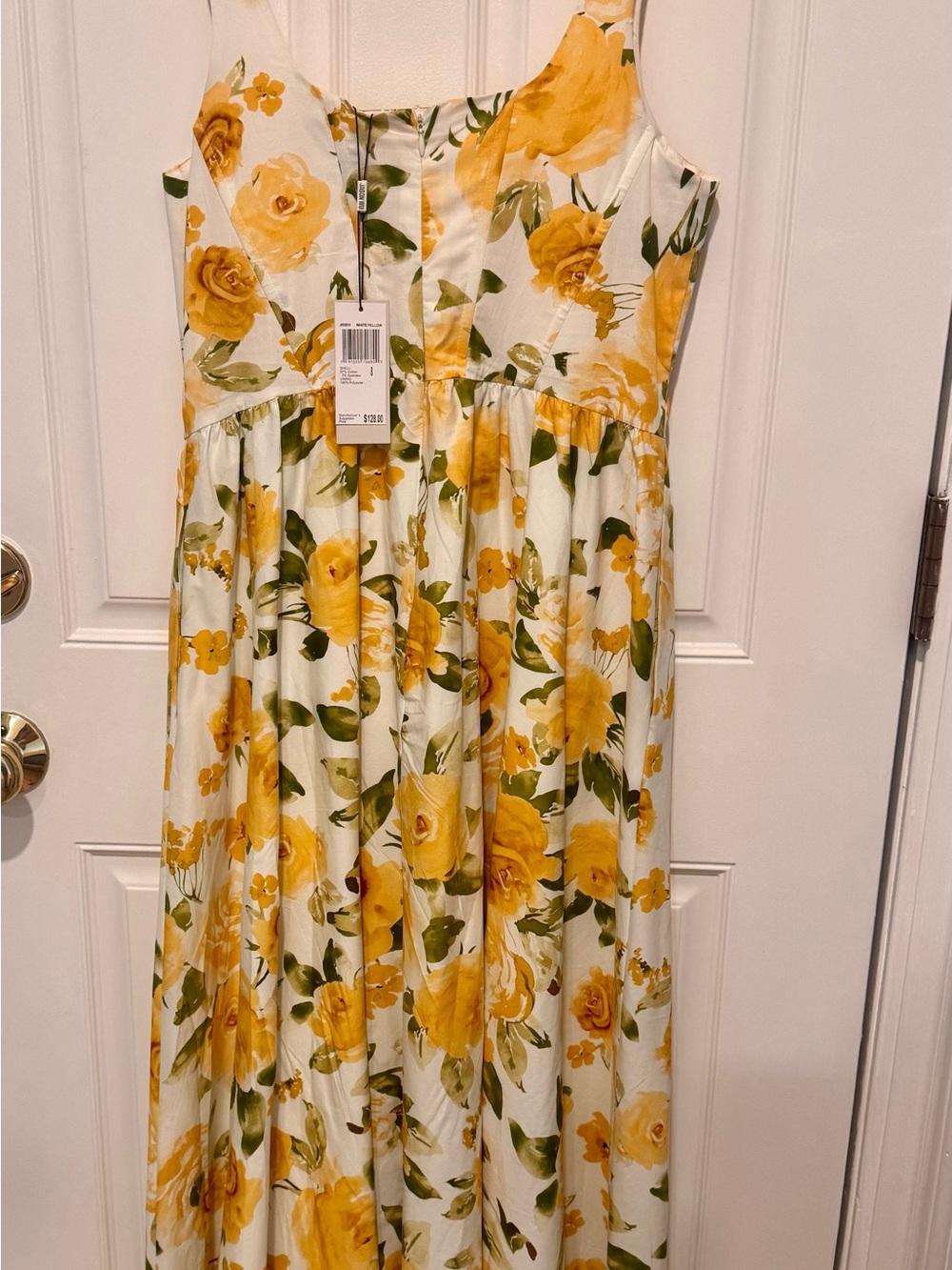 Jason Wu Yellow Floral Maxi Dress NWT